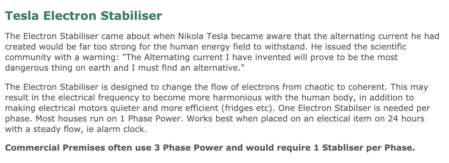 Electron Stabiliser