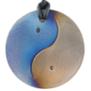 Silver Blue Round Yin Yang Pendant