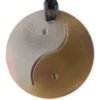 Silver Gold Round Yin Yang Pendant