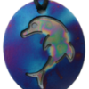 Blue Patterned Teen Single Dolphin Pendants